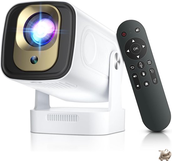 Mini projector draagbaar Full HD 1080p 4K ondersteuning Bluetooth Wi-Fi HDMI USB LED beamer compact