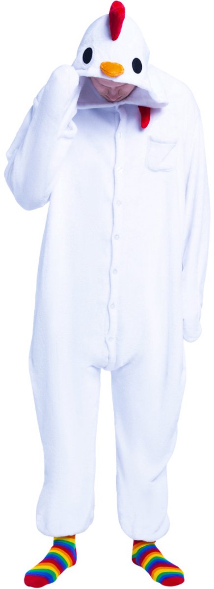 Kippen onesie - dieren onesie - verkleedkleding - carnavalskleding - Carnaval kostuum - dames - heren – volwassenen – Trip kip - maat XL/XXL