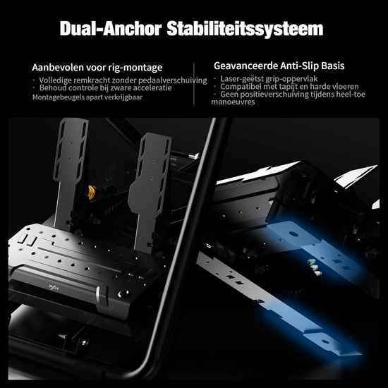 Sim Racing Pedaalset met Hall-Effect Sensoren voor PC - Gas en Rem Pedalen van Merkloos — afbeelding 5