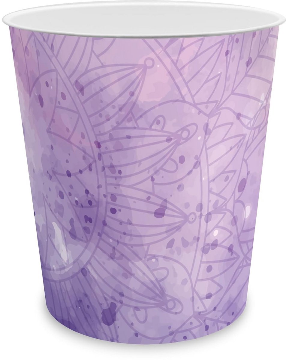 Prullenbak Kinderen - Papierkorf Kinderkamer - Orde Houden - Stevige Kunststof - 11 Liter - Mandala