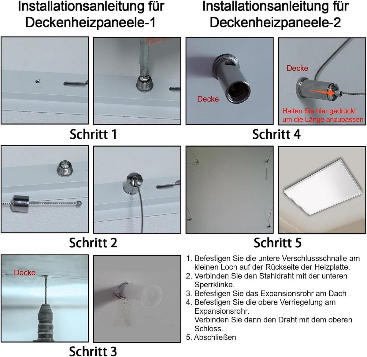 Infrarood Verwarming Paneel 1000W voor Plafondmontage met Afstandsbediening en Wifi – foto 7