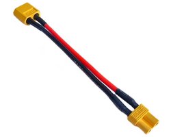 Connector XT30F naar XT60M - 10cm - Outboard Breda