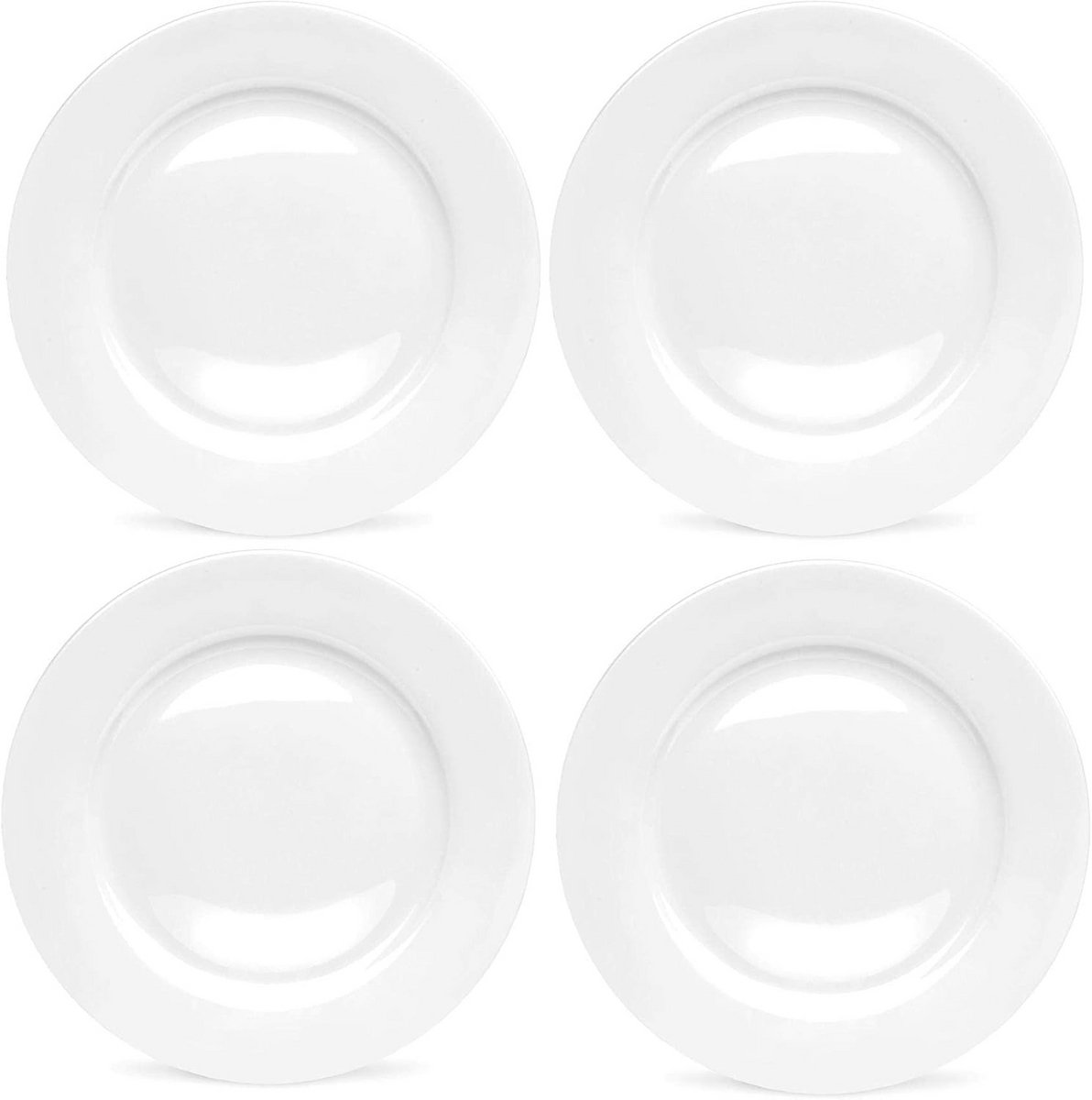 Dinerborden 27cm Wit Set van 4 Fijn Porselein