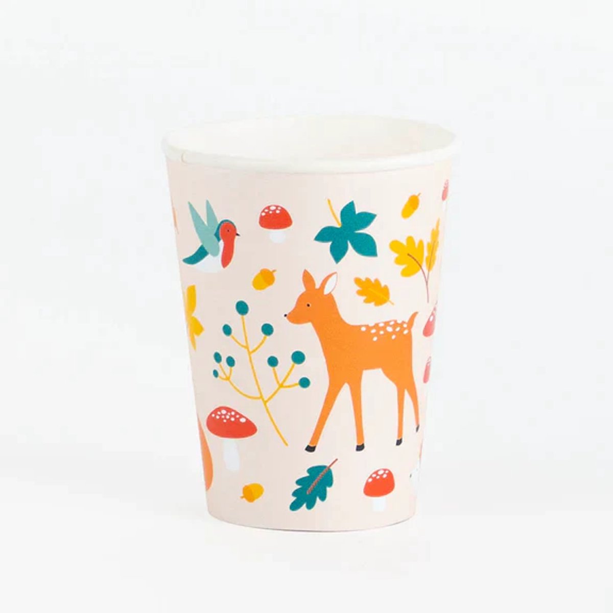 ECO Woodland dieren bos natuur herfst beker 8 stuks