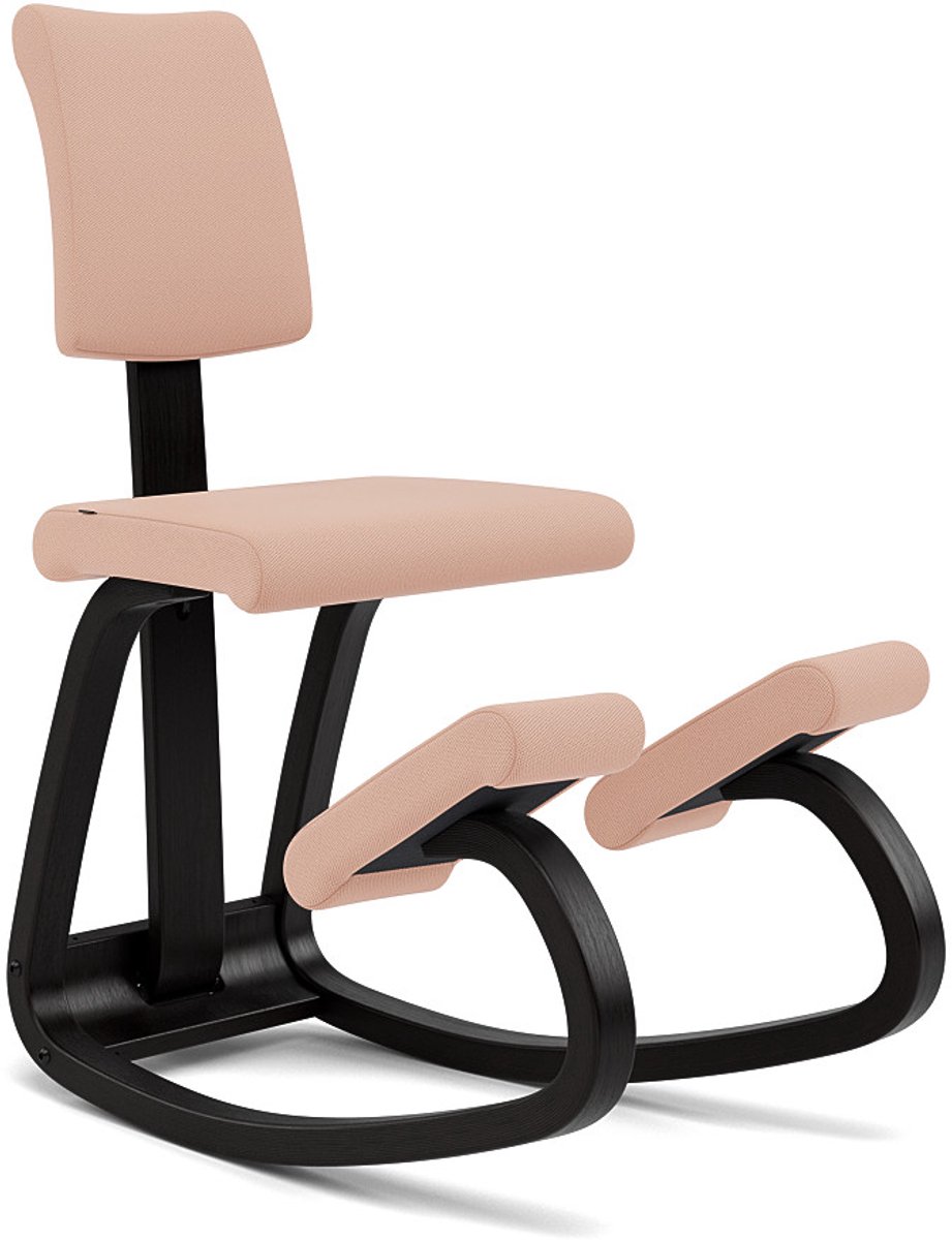 Varier Stokke Variable Plus Balansstoel Zalmroze/Zwart Tonal