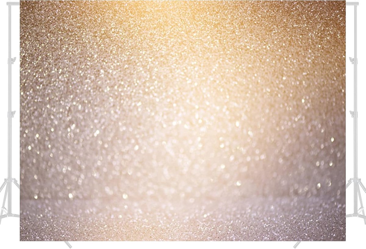 2 Stuks Fotografie Achtergrond Glitter Goud Bokeh Confetti - 1,5 x 2 Meter