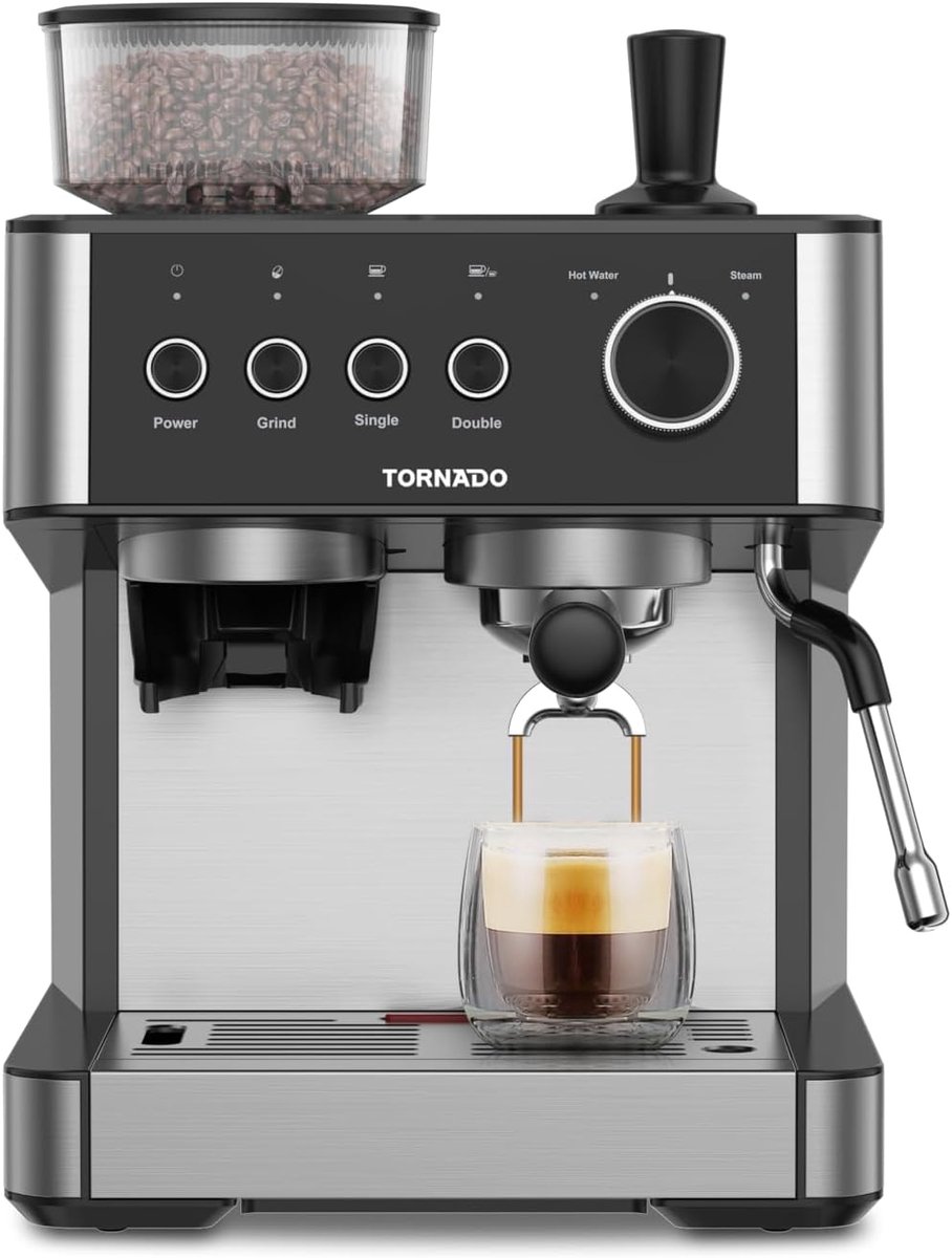 Tornado TCM-5431-GS - Pistonmachine - 20Bar - Home Barista - Product - €299,00