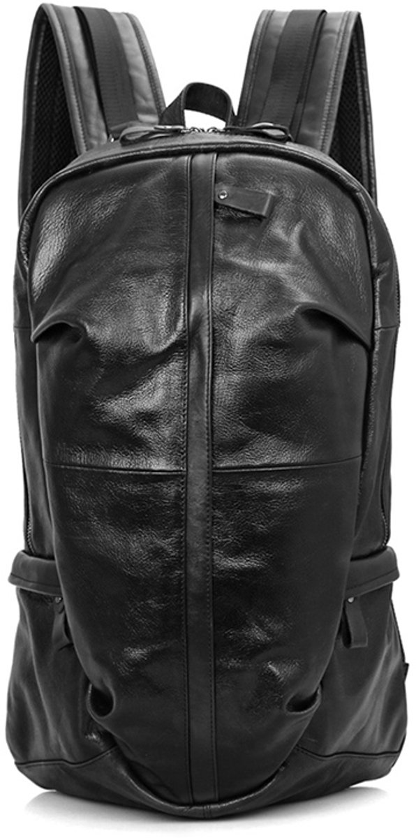 Zwarte Leren Backpack