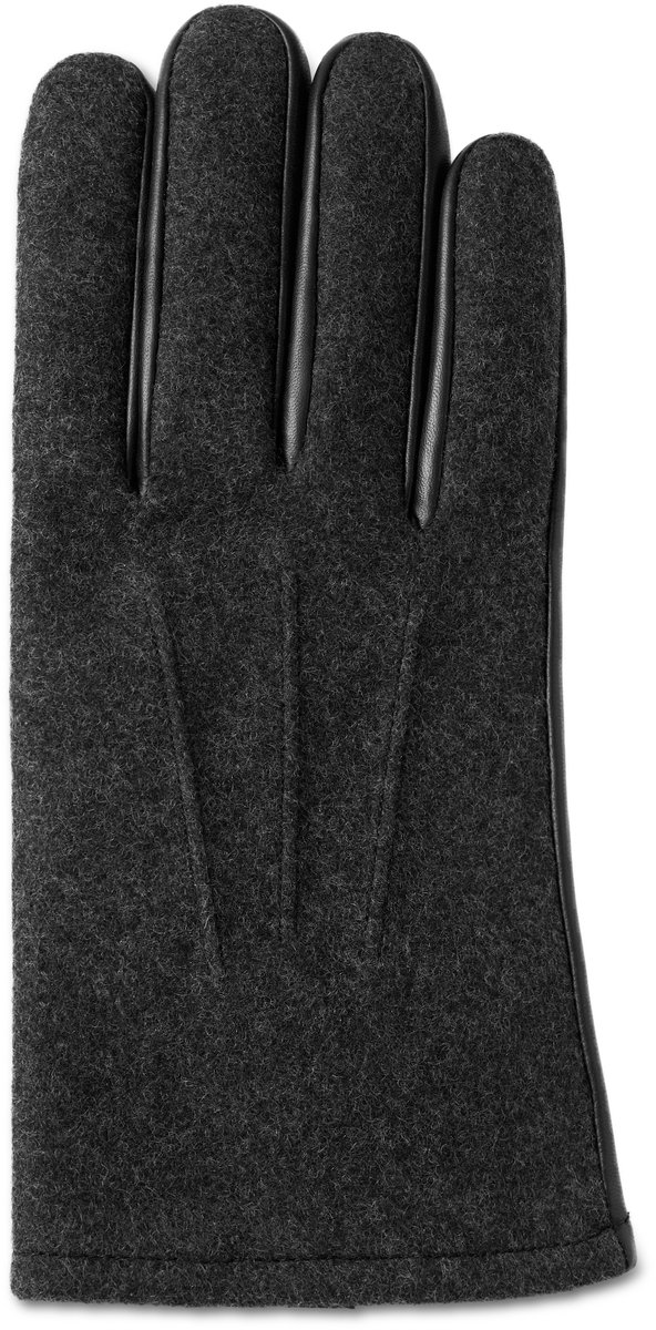 Hiems | Grijze Handschoenen van Leer & Wol