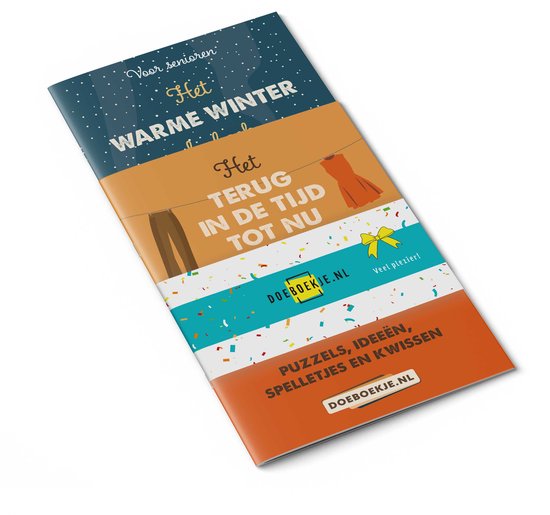 Terug in de Tijd tot Nu + Warme Winter Doeboek voor ouderen - puzzelen, kwissen, spelletjes, activiteiten - terug naar vroeger, cadeauset