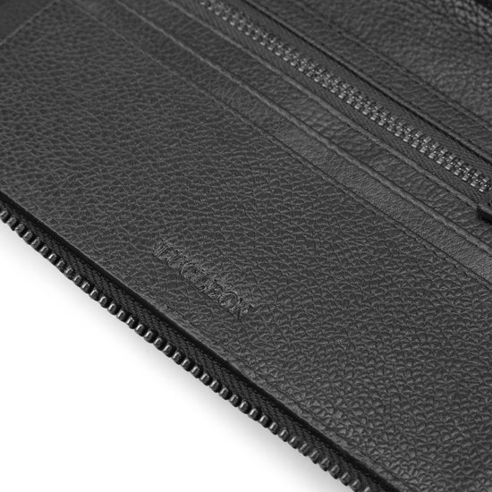 Portefeuille en cuir noir avec blocage RFID Lauri