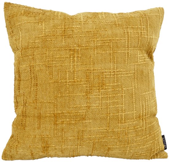 Sierkussen Chenille Stripe Geel | 45 x 45 cm | Polyester