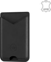 Prowallet Magsafe - Zwart - Echt leder - Pasjeshouder voor 3 pasjes - Kaarthouder voor Mannen & Vrouwen - Incl. Luxe Cadeaubox