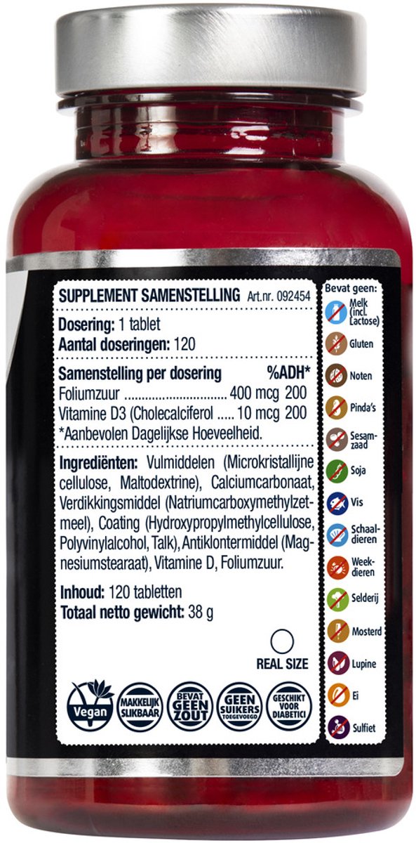 Lucovitaal Foliumzuur + Vitamine D3 120 tabletten — afbeelding 4