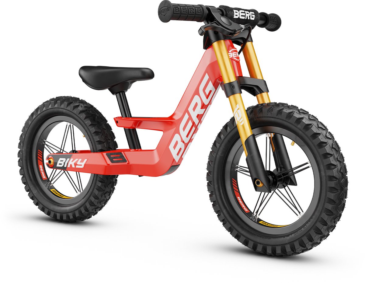 BERG Biky Cross Red Loopfiets - 12 inch - Met handrem