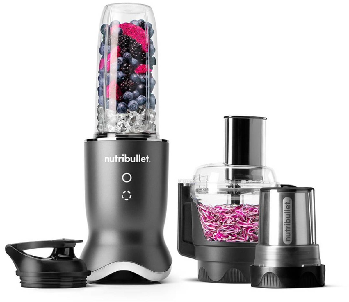 Bol.com Nutribullet Ultra Plus - Blender en Foodprocessor - 1200W - 900ml Drinkbeker met To Go Deksel - Malen, Hakken, Snijden e... aanbieding