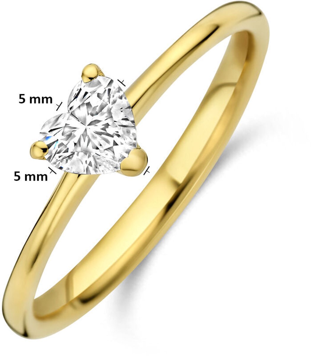 14K Geelgouden Hart Ring met Lab Grown Diamant 0.30 ct 4035247 – F VS
