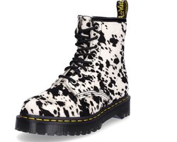 Dr. Martens | dames veterlaars | 1460 Bex Cream - Black | Damatiër print | Hair-on Leather | offwhite zwart | Maat39