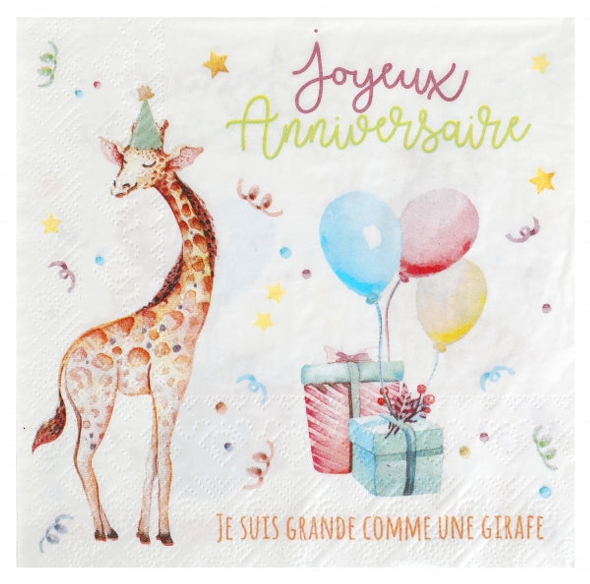 20 Zookinder Anniversaire servetten 33cm