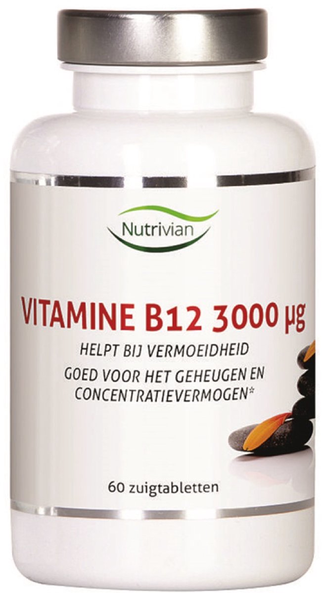Nutrivian Vitamine B12 methylcobalamine 3 mg 60 Zuigtabletten