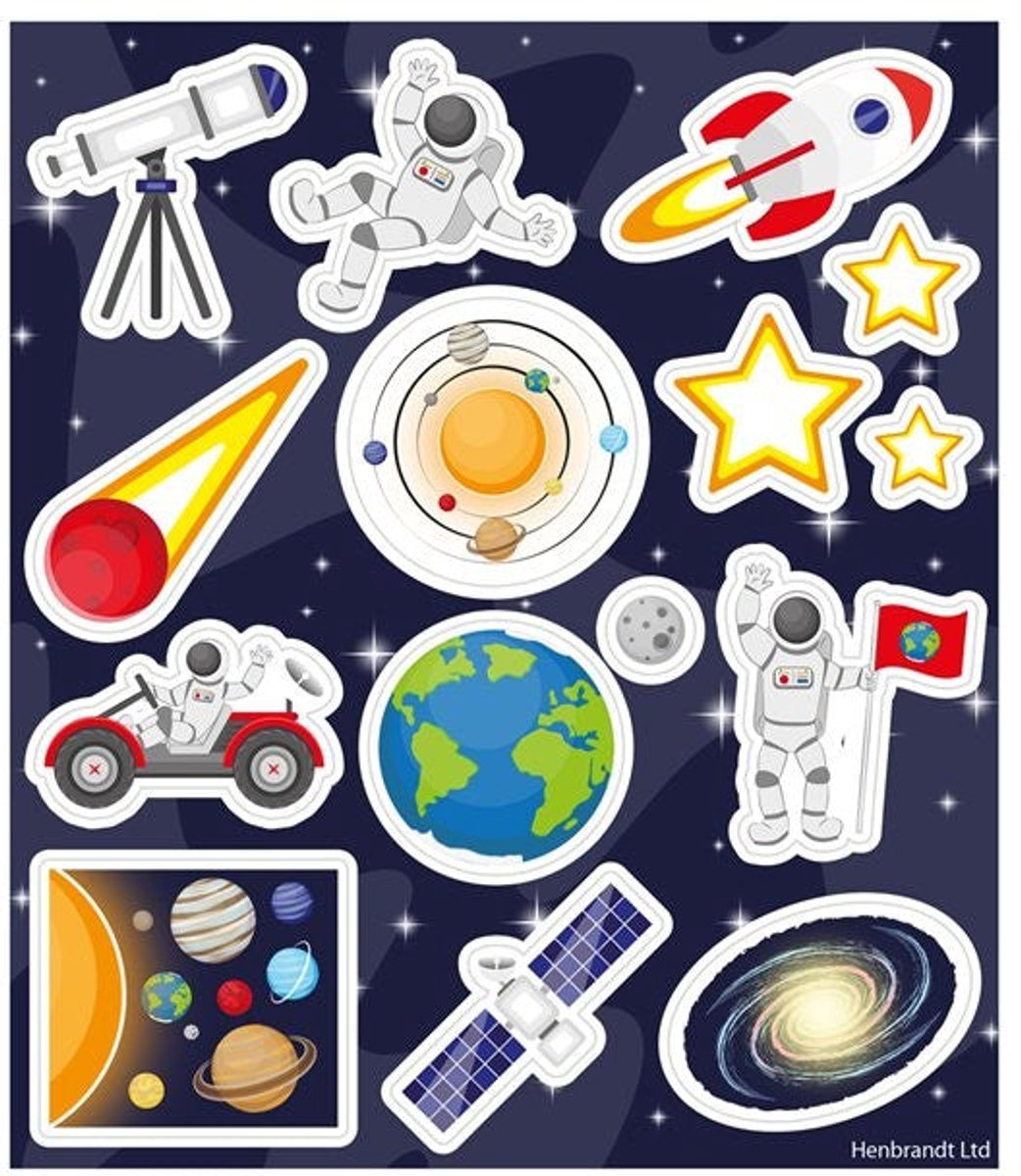 1 Vel Space Galaxy Stickers