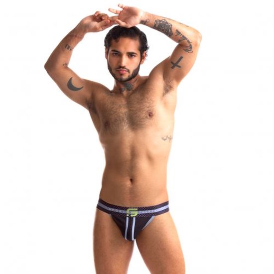 Maillot Sport Fucker - Jockstrap - Zwart/ Vert S