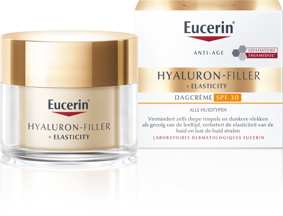 Bol.com Eucerin Hyaluron-Filler + Elasticity Anti-rimpel Dagcreme voor Vrouwen - SPF 30 - Vermindert Donkere Vlekken - Thiamidol... aanbieding