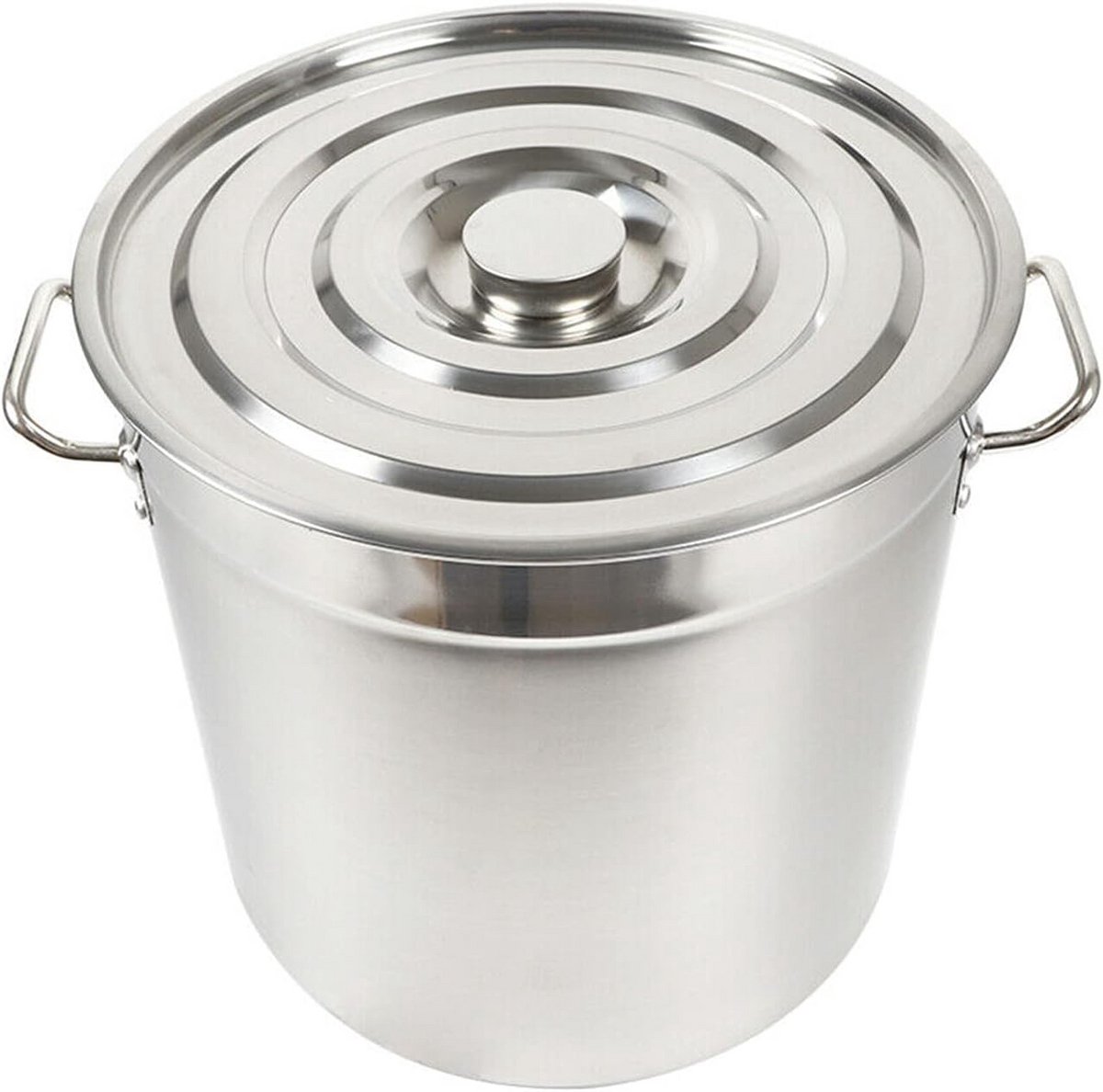 Grote Soeppan met Deksel in RVS - 30L, 50L of 70L - Sterke Kookpan voor Horeca en Thuis