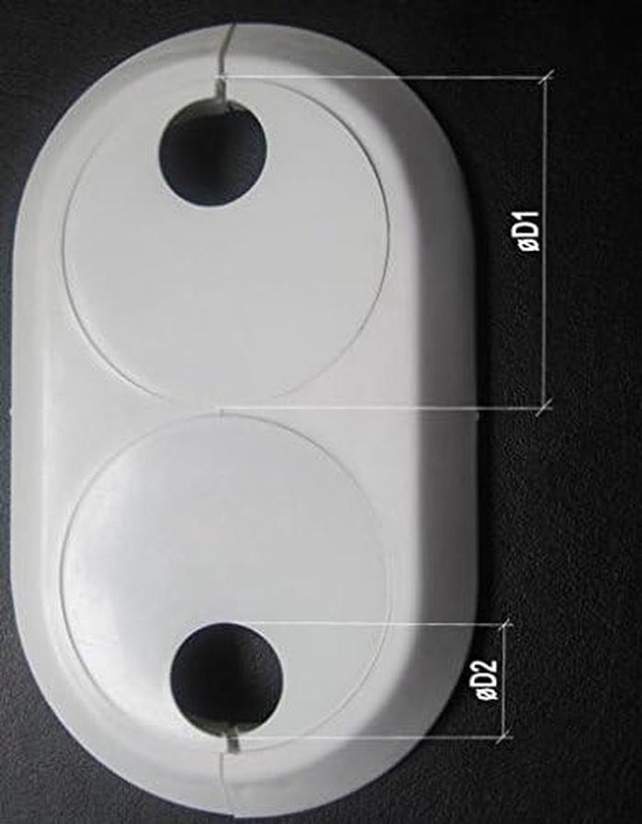 Dubbele PVC Chromen Radiatorkraag 22mm Zwenkbaar