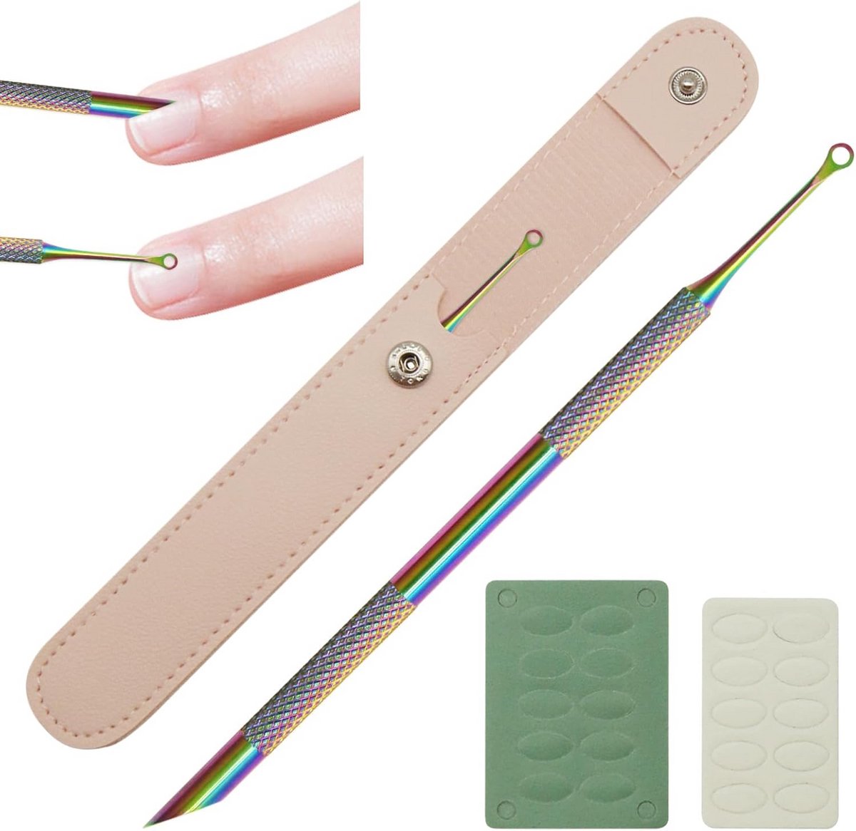 Dubbele Nagelknipper en Cuticle Pusher voor Manicure en Pedicure