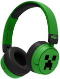 Groene Minecraft koptelefoon met creeper logo