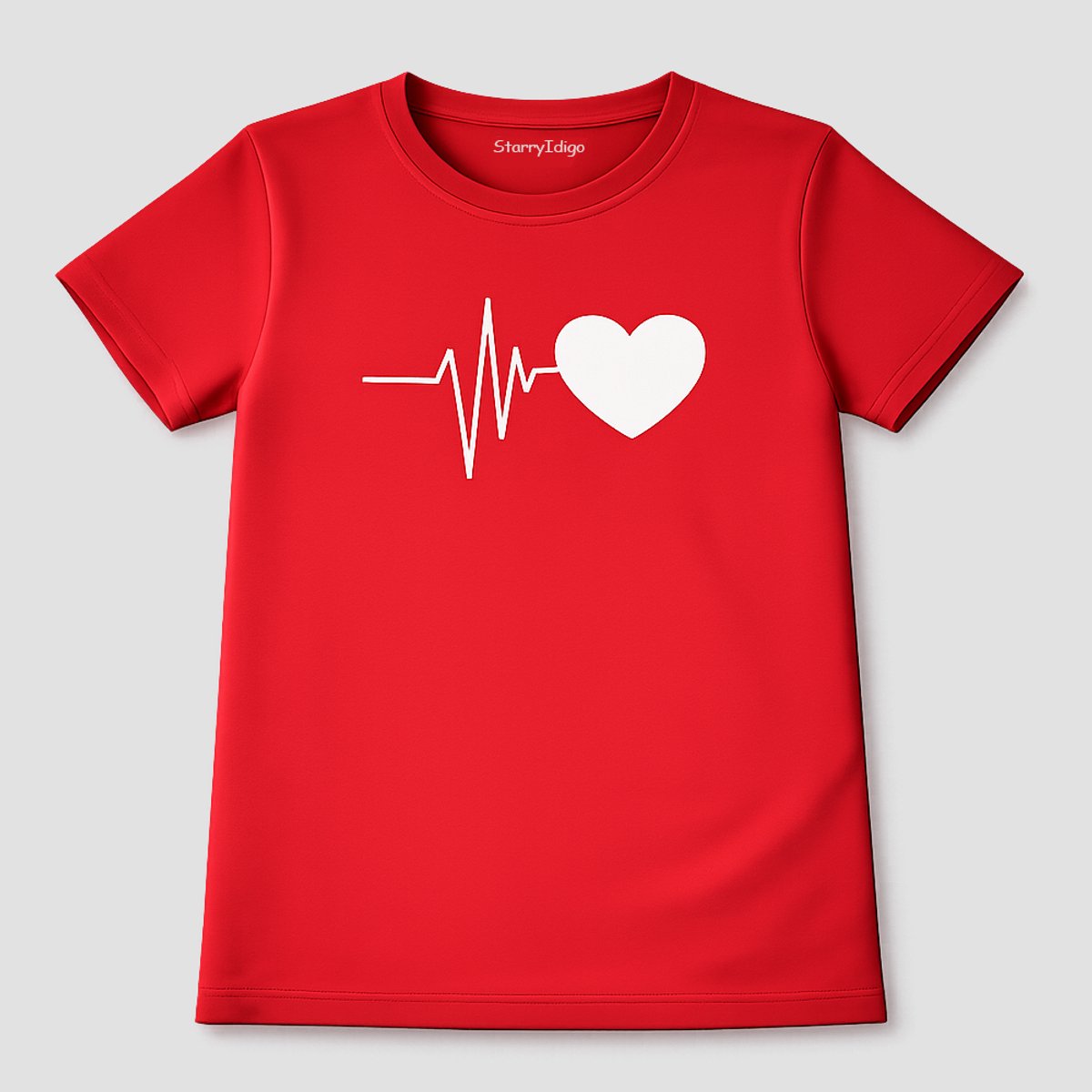 Starry Indigo - Valentijnsdag T-shirt voor meisjes met love hart