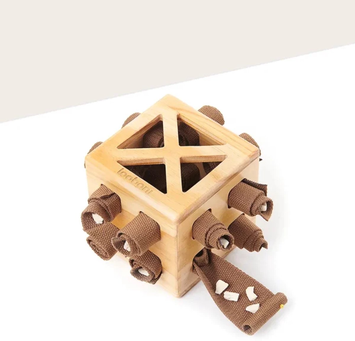 Sensidog 'Snuffle Rubik’s Cube' Hondenpuzzel – Snuffelspeelgoed voor Honden – Interactief Denkspel van Hout – Mentale Training & Anti-Verveling