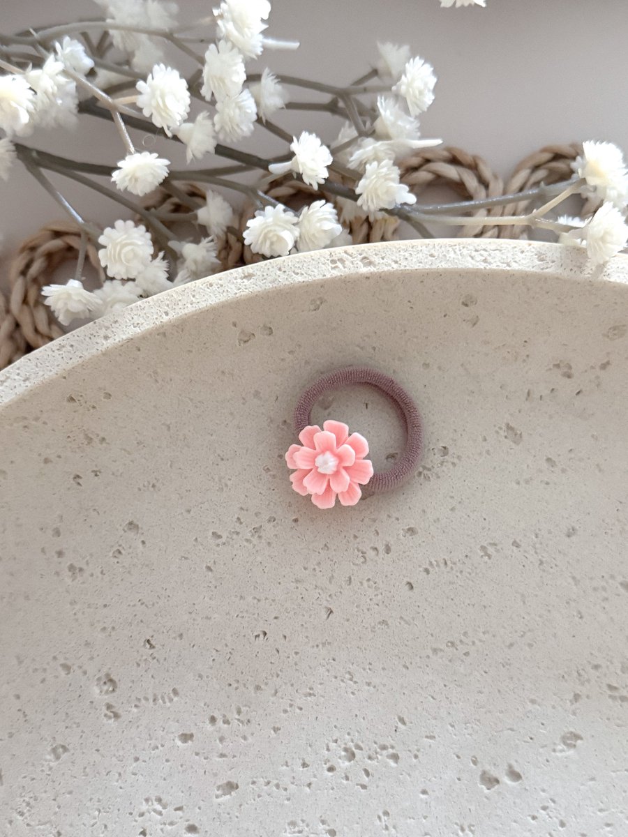 Haarelastiek Bloom - Roze - Haarelastiekje met Bloem - Haarelastieken voor Meisjes - Haaraccessoires voor Kinderen