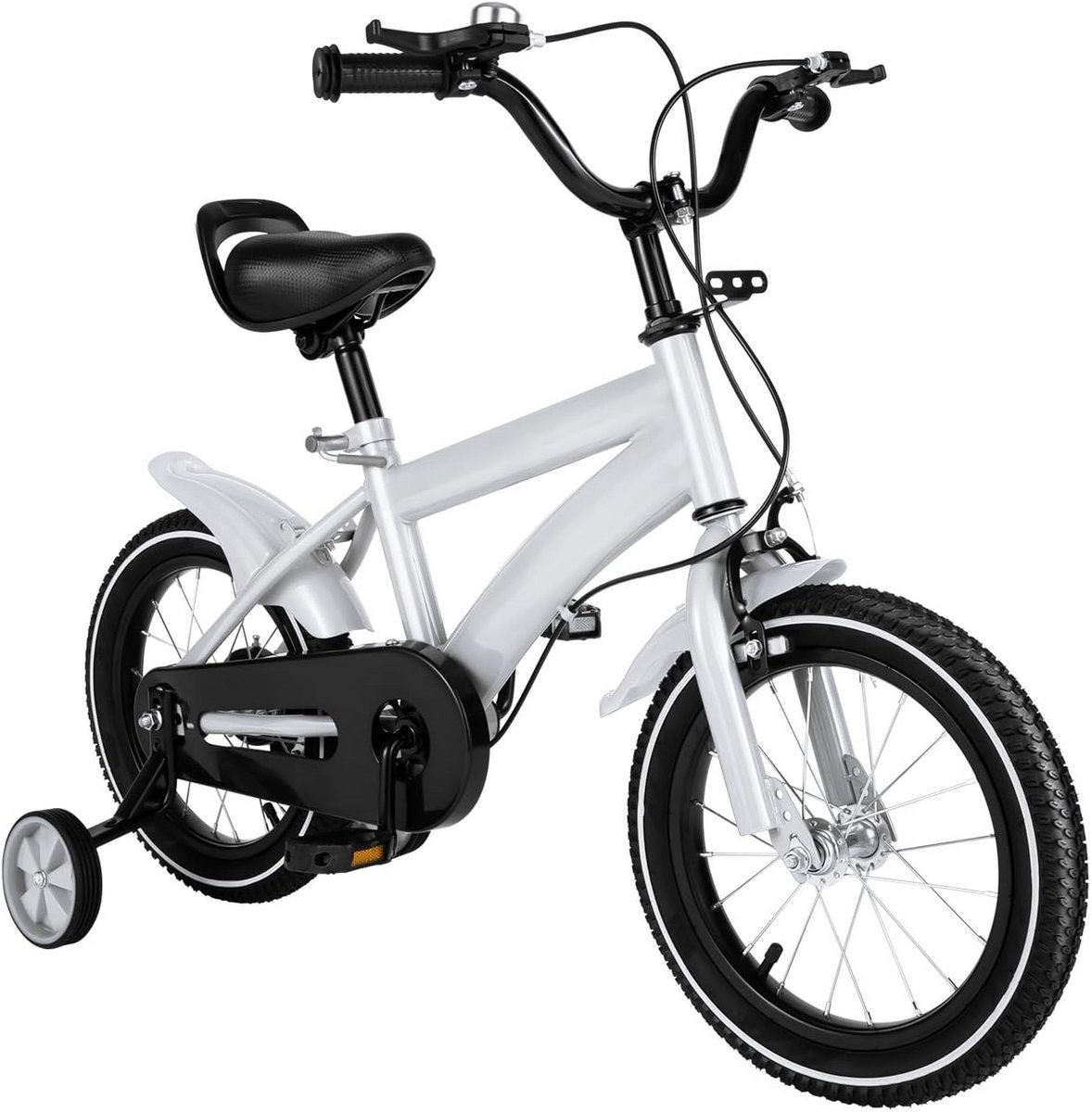 Kindfiets 14 inch met Steunwielen Voor Jongens en Meisjes, In Hoogte Verstelbaar