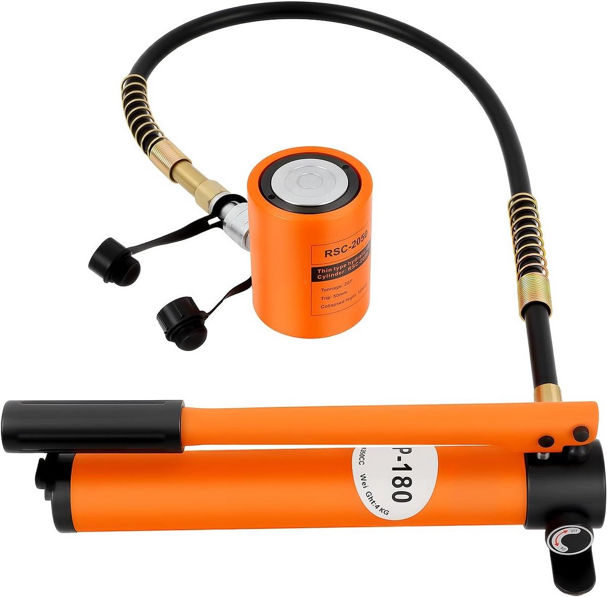 20 Ton Hydraulische Krik Set met Pomp voor Zware Lasten en Industriële Toepassingen