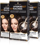 Schwarzkopf Uitgroeiset - Haarverf - Donkerbruin Haarkleuring - Grijsdekking - Voordeelverpakking - 3 stuks