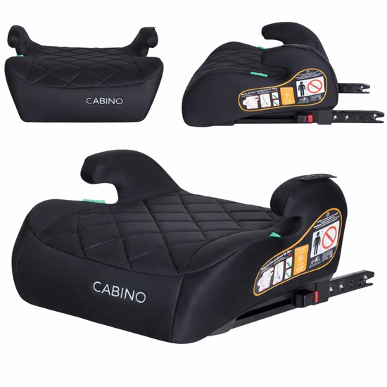 Cabino Zitverhoger / Booster met Isofix - Zwart