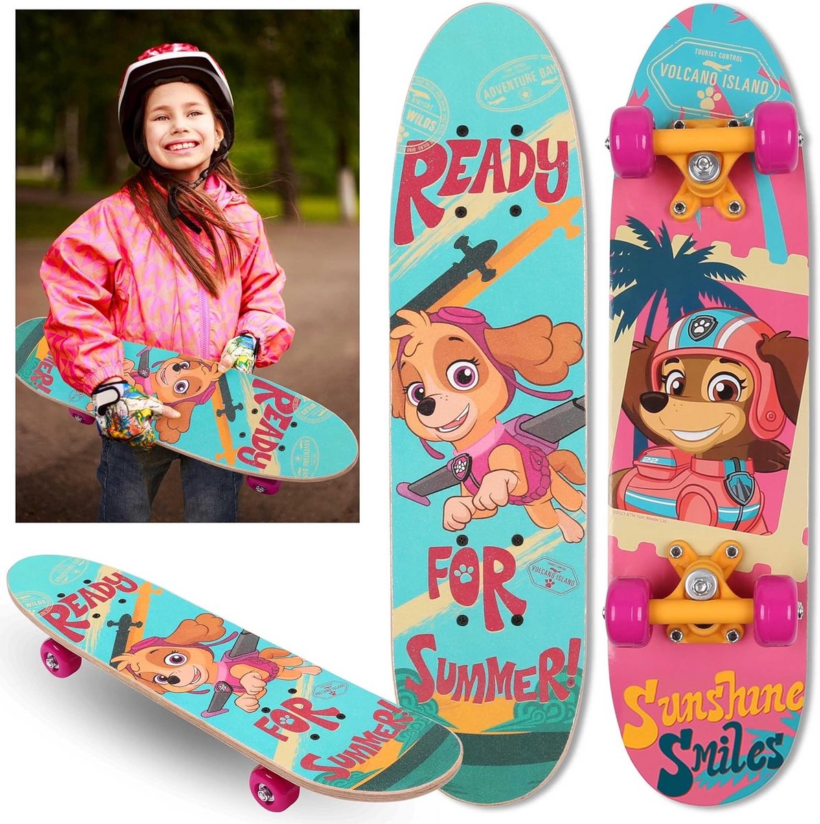 Houten Skateboard voor Kinderen en Tieners 61cm - Antislip en Stabiel