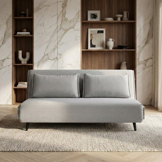 Troonz Slaapbank Taormina 160x200cm - Bedbank 2 persoons - Grijs - Comfortabel Logeerbed