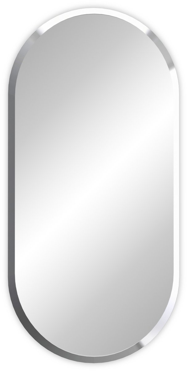 Badkamerspiegel Solo 80cm Rond Spiegelhouders Rond Zwart M25-0820MB