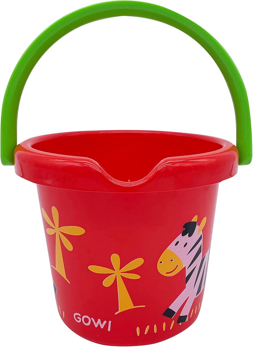 Stevige Speelgoedemmer voor Zandbak - Diameter 18 cm - Rood