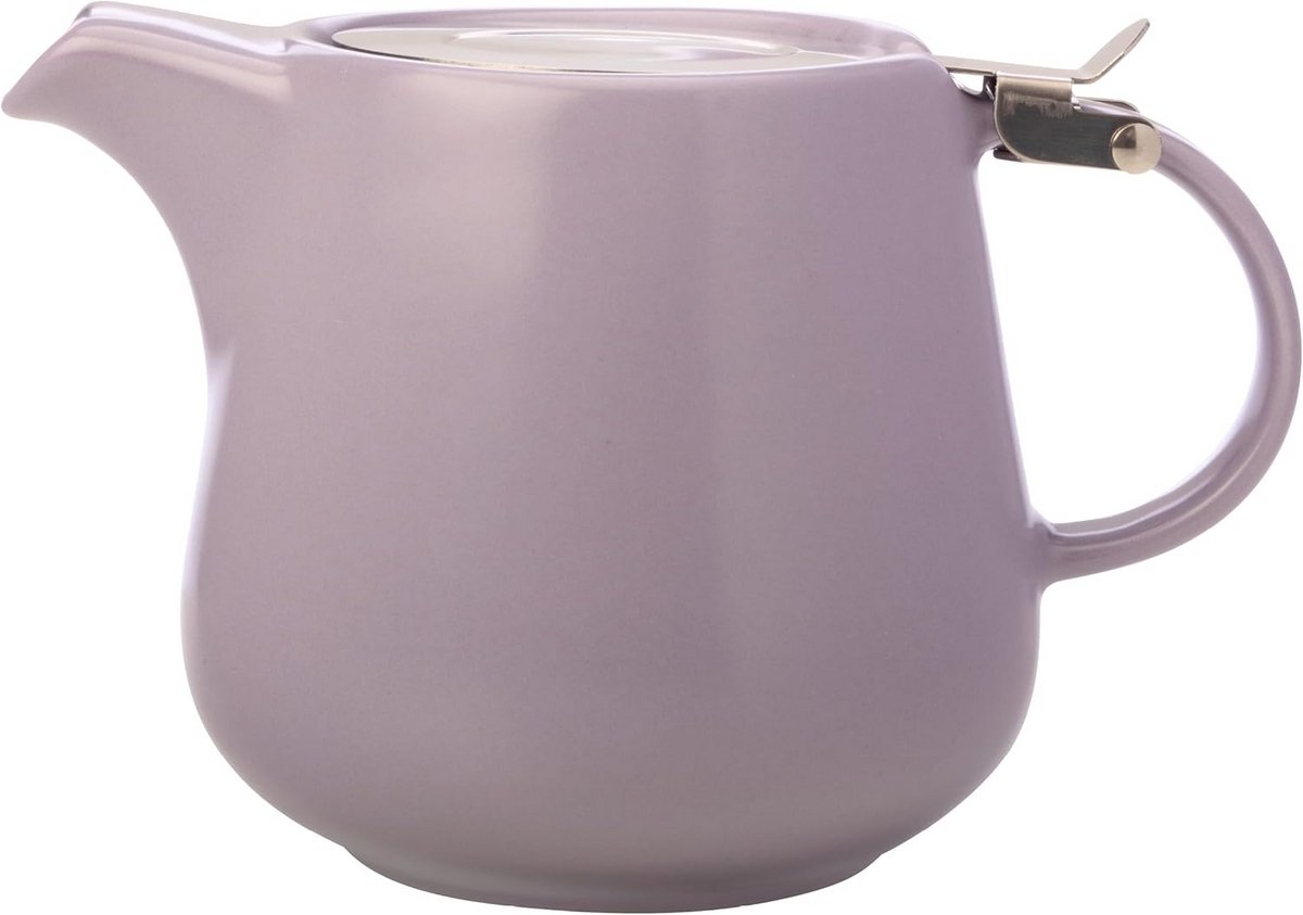 Porseleinen theepot met RVS zeef, 1.2 liter, Lavendel