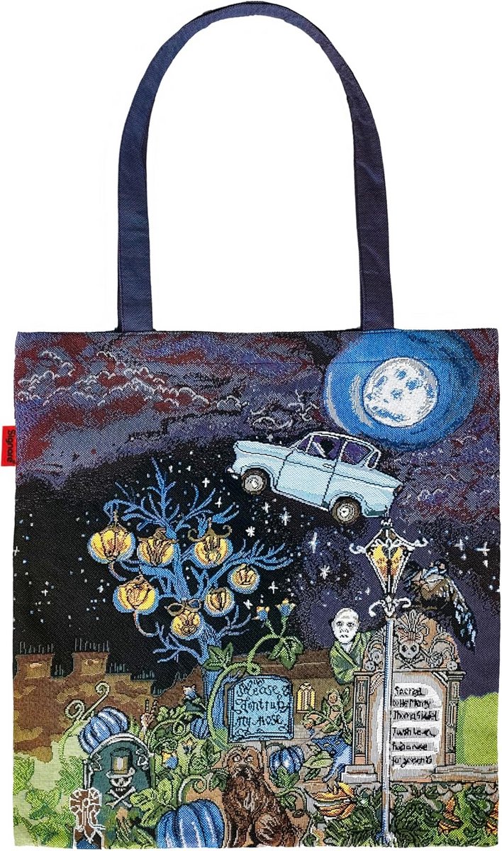 Platte Shopper met Geweven Tapijt Design - Duurzaam Draagtas