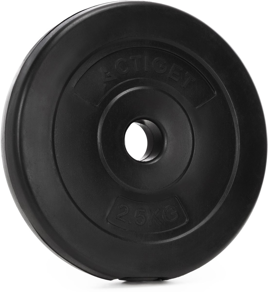 Actiget® Halterschijf | 1 x 2,5 kg | Kunststof | Zwart | 31 MM