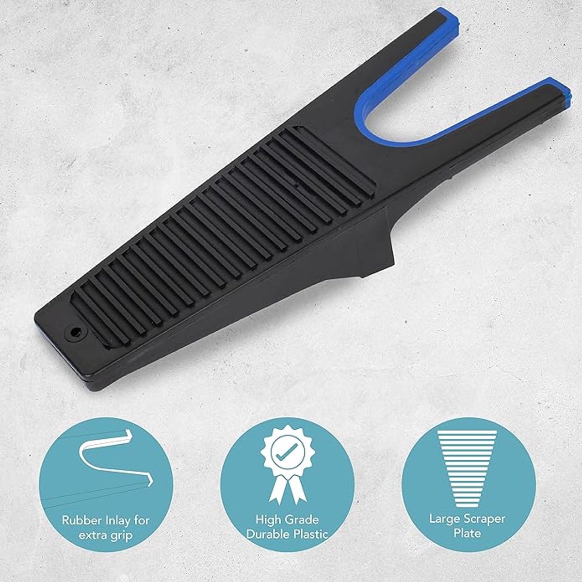 Famanu – Stevige laarzentrekker voor regenlaarzen en werklaarzen robuuste kunststof laarzenverwijderaar met antislip rubberen grip geschikt voor alle maten laarzen Zwart