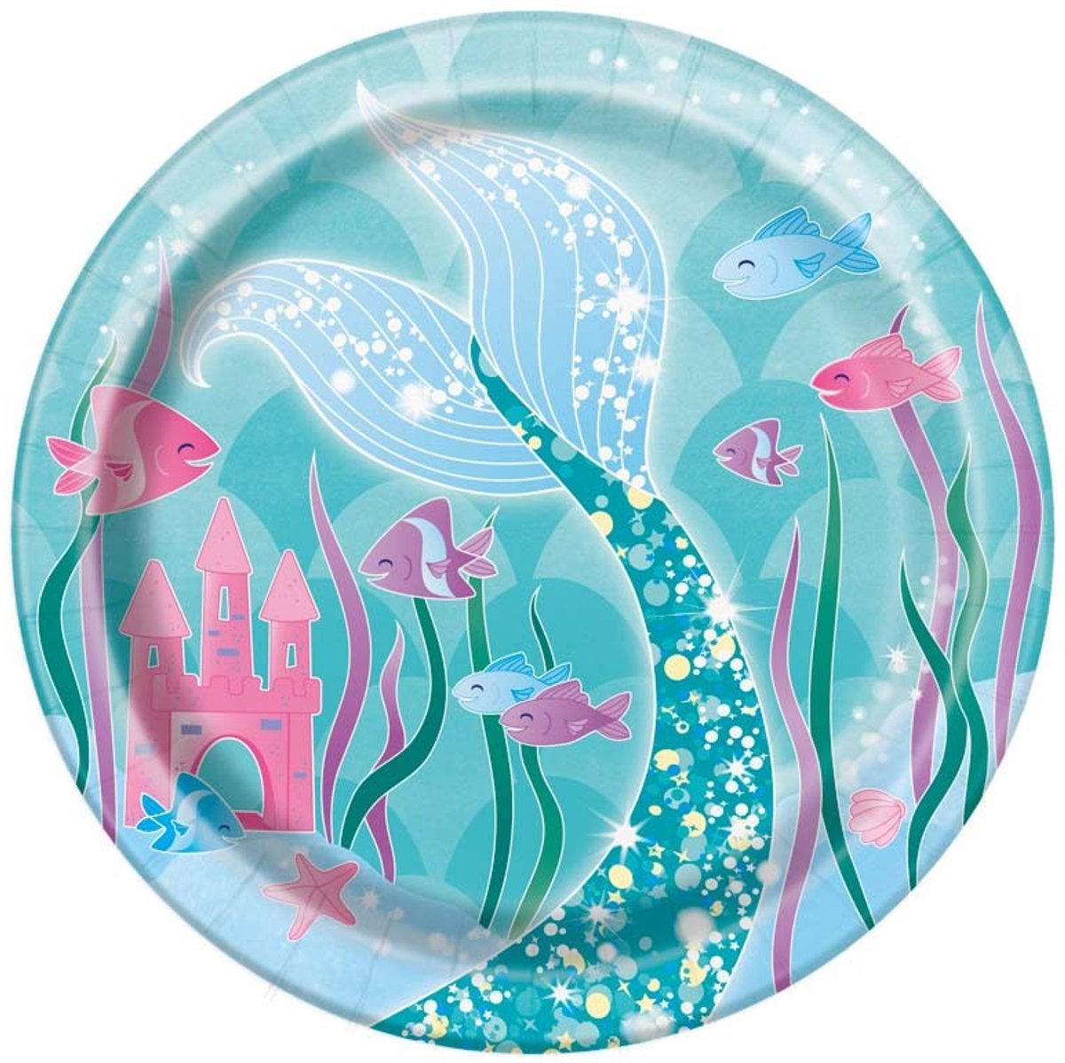 Zeemeermin Bordjes 20cm 8st