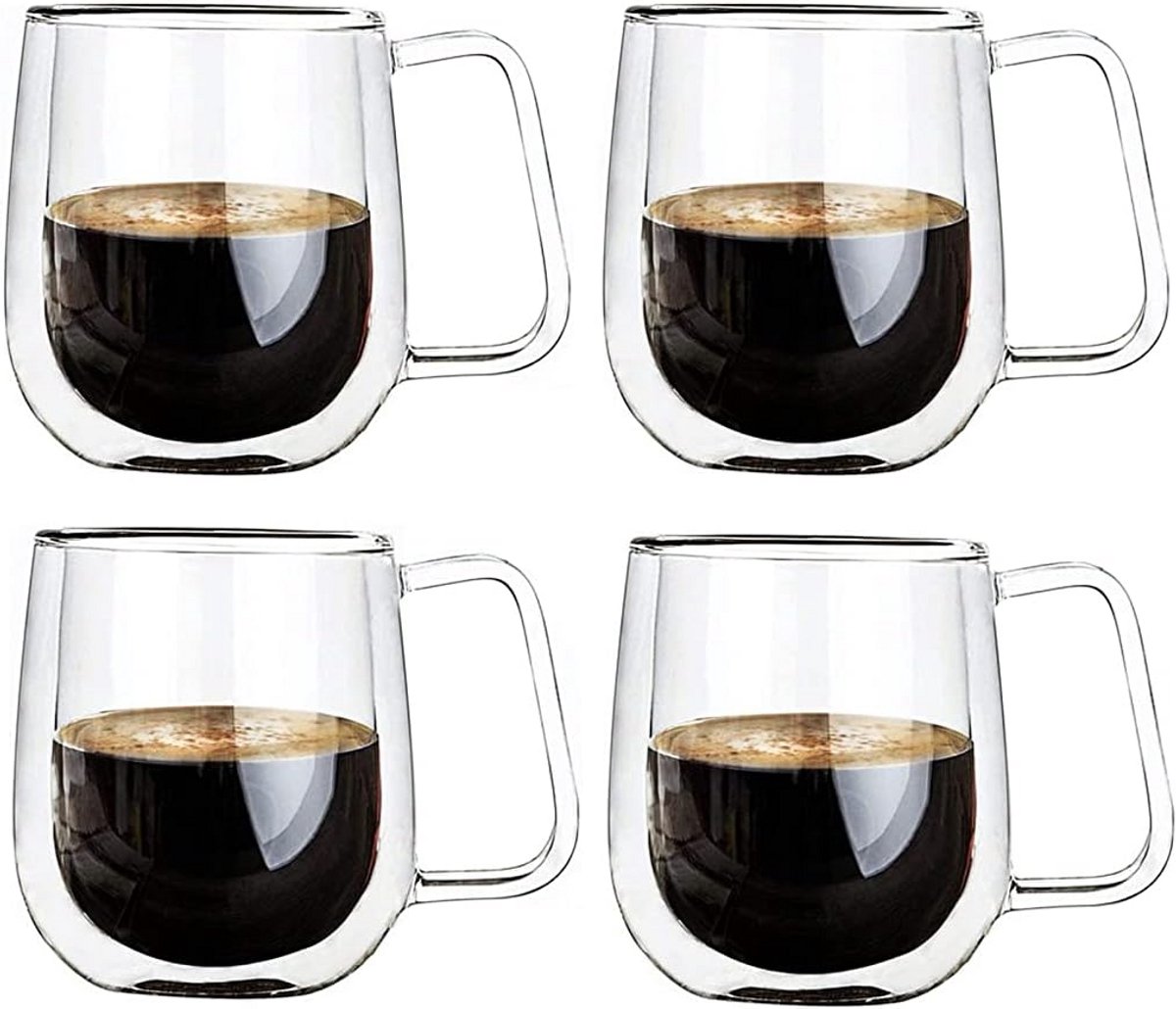 Set van 4 Dubbelwandige Glazen 320ml voor Thee en Koffie