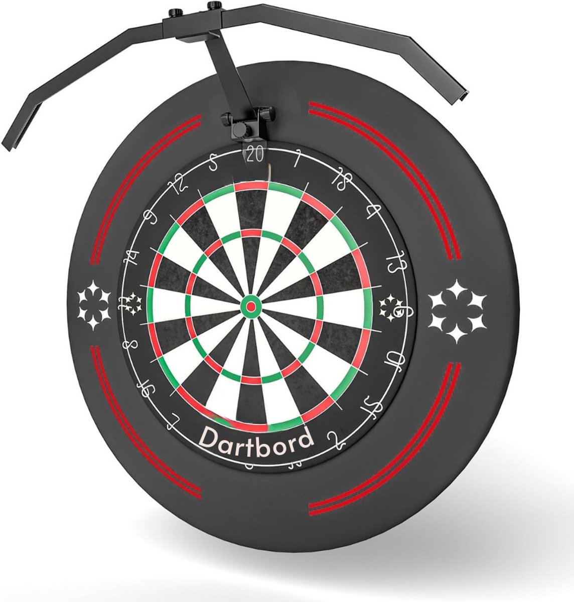 SCH® Dartbord Verlichting - Dartbord - Zwart - ‎62cm x 62cm x 15cm