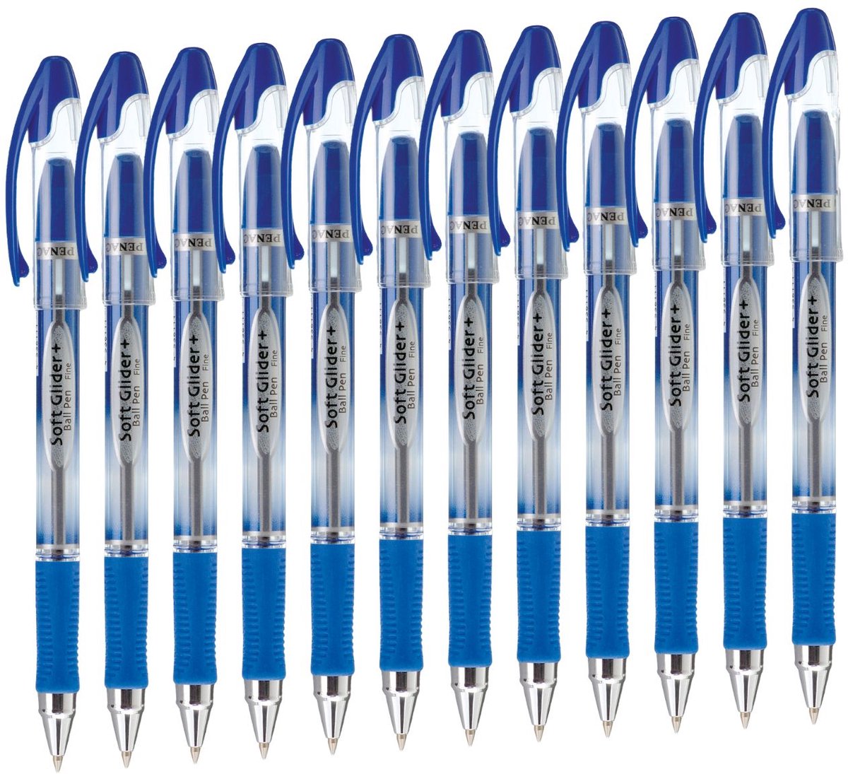 Penac Soft Glider+ Balpen - Blauw - 1.0 mm - 12 stuks